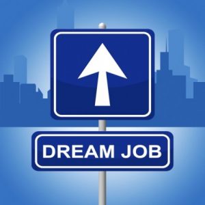 dream-job-means-signboard-daydreamer-and-plan