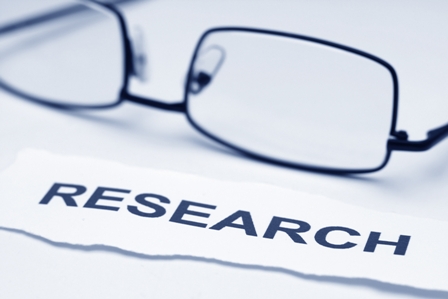 Close up of glasses on research concept