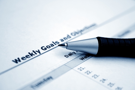 Weekly goals and objectives
