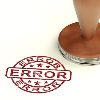 Error Stamp Shows Mistake Fault Or Defect