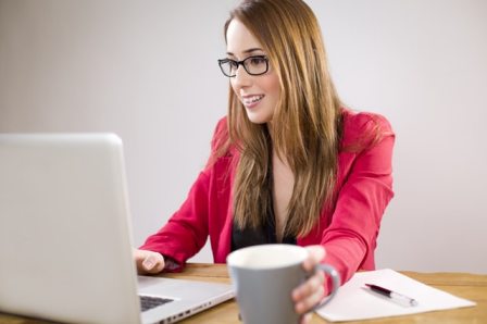 Female Entrepreneurs - Businesswoman on laptop computer