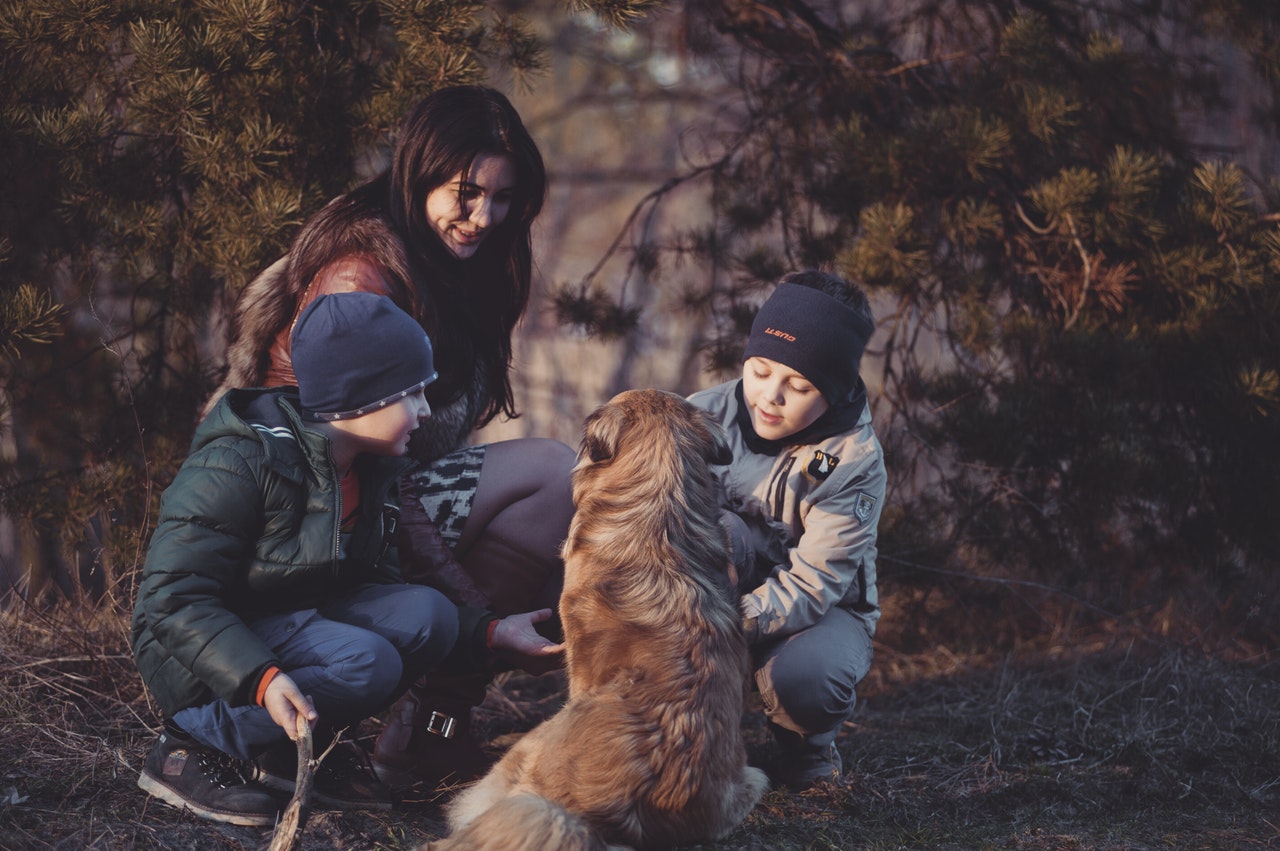 Professional Women Achieving Work-Life Balance - Mom with kids and dog